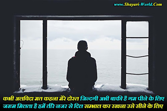 Sad Feeling Alvida Shayari in Hindi